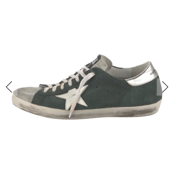 Golden Goose Green and Silver Sneakers - Picture 2 of 4